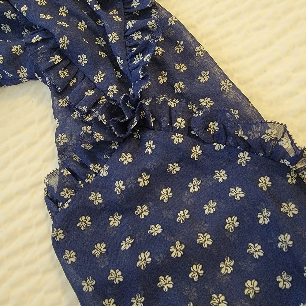 Talbots Blue Long Sleeve Blouse Sz 1X - Picture 5 of 10